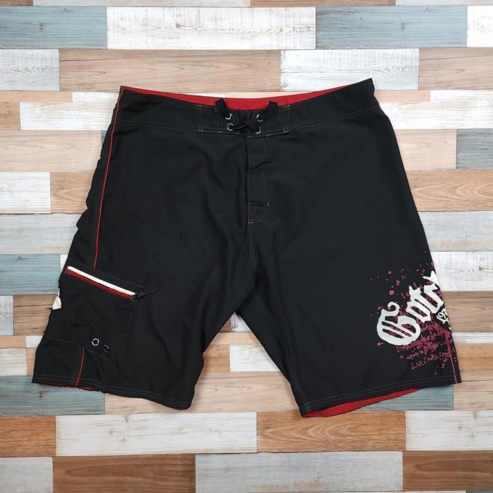 Vintage Gotcha 1978 Graphic Print 22" Board Swim Shorts
